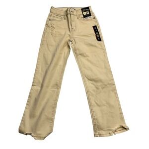 Art Class Baggy Jeans Womens 10 Quiet Cream‎ High Rise Straight Distressed NWT